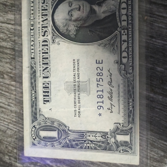 U.S.A. SILVER CERTIFICATE (Series 1935 E) STAR * NOTE - Picture 5 of 7